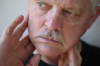 Senior with jaw pain