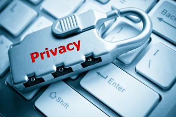 keyboard with lock that says privacy on it